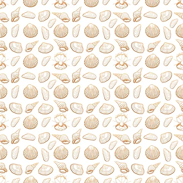 Artwork thumbnail, Sea Shell Pattern by Fauxfell