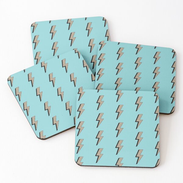 Item preview, Gold Sparkle Lightning Bolt  Blue Background designed and sold by MarzStudio.