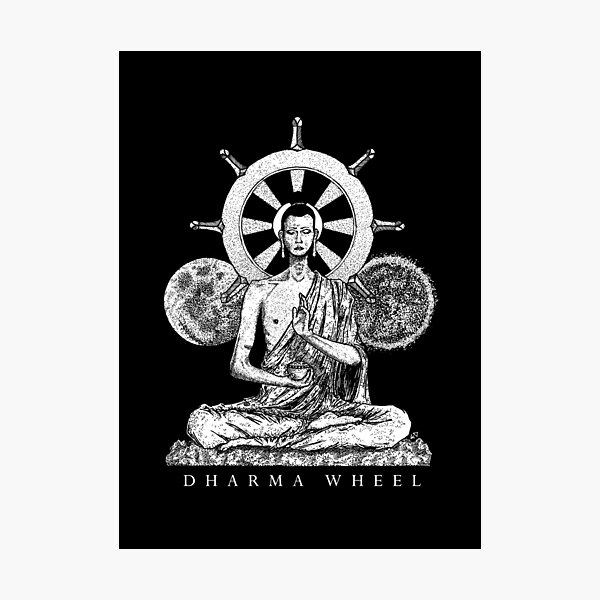 Fotodrucke Dharma Wheel Redbubble