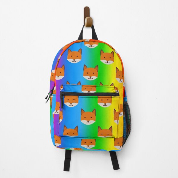 Item preview, fox rainbow cute happy face mask gift designed and sold by alaechamlal.