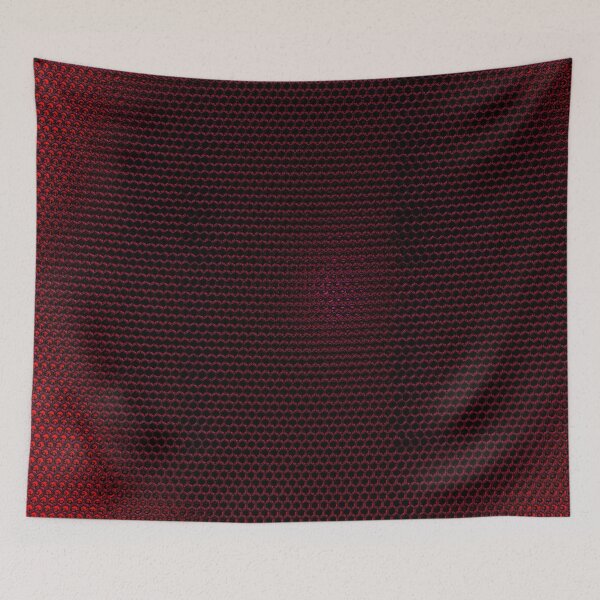 Item preview, Blackened Hexagonal Red Bubble Wrap Pattern designed and sold by Michael Cotto.