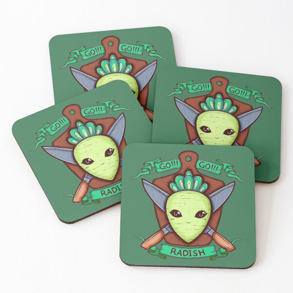 Item preview, Radish and Knife Coat of Arms Illustration designed and sold by ZaryaKiqo.