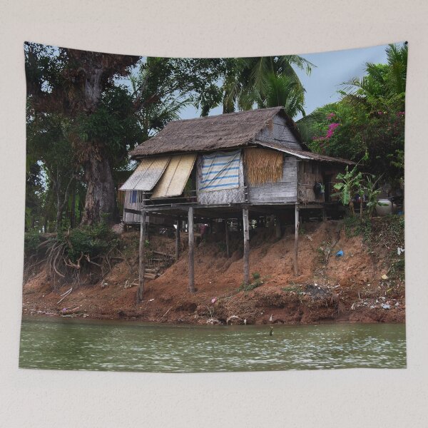 Item preview, Picturesque Stilt house on the Mekong River Bank, Laos designed and sold by worldways.