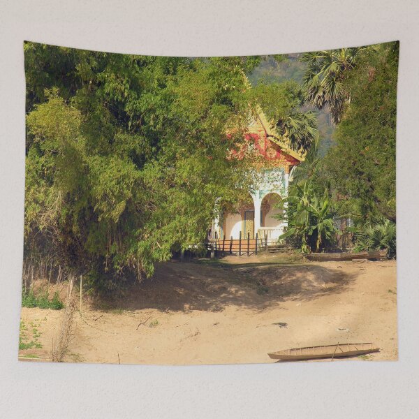 Item preview, Buddhist Temple on the Mekong River Bank, Laos designed and sold by worldways.