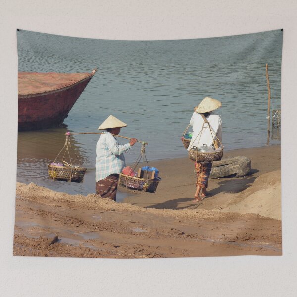Item preview, Lao Women going to the Market on the Mekong River designed and sold by worldways.