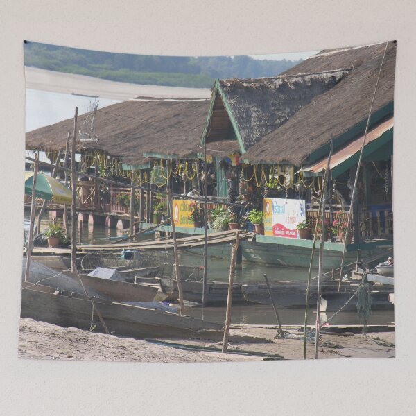 Item preview, Fishermen Stilt Houses on the Mekong River Banks, Laos designed and sold by worldways.