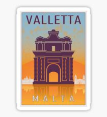 Pegatina Cartel Vintage Valletta