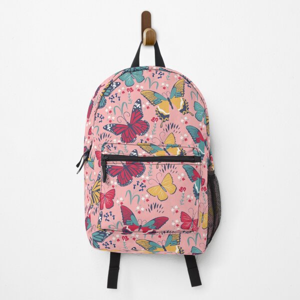 Item preview, pattern with butterflies on a pink background designed and sold by burbura.