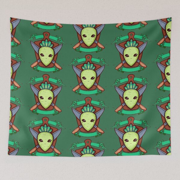 Item preview, Radish and Knife Coat of Arms Illustration designed and sold by ZaryaKiqo.