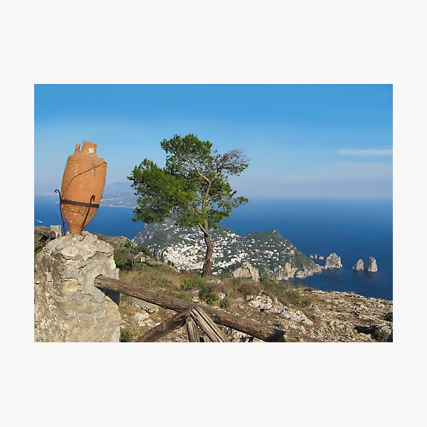 Item preview, Island Capri view from the highest point Monte Solaro designed and sold by kirilart.