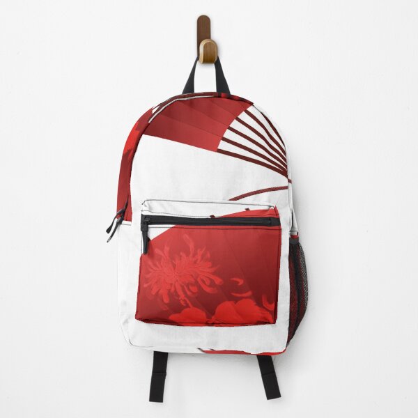 Item preview, Chinese ink painting - painted red silk fan designed and sold by Kallandra.