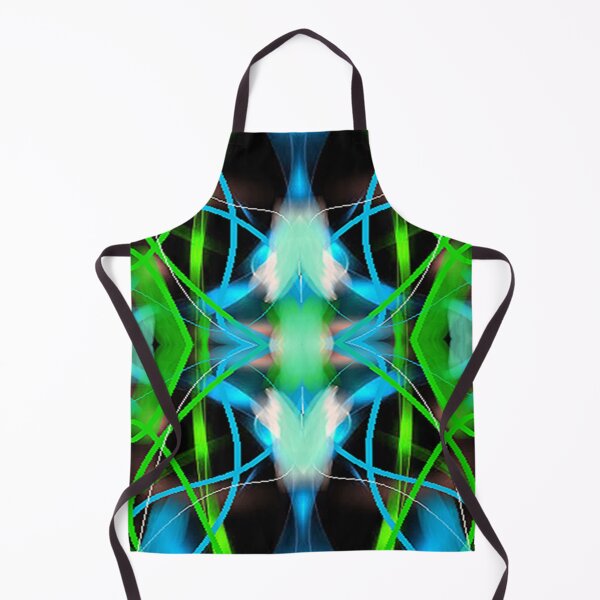 Item preview, Neon blue and green graphic psychedelic ,arte abstracto,abstract art design designed and sold by Adri Barnard.