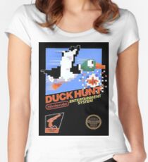 Duck Hunt Nes Art Women's Fitted Scoop T-Shirt