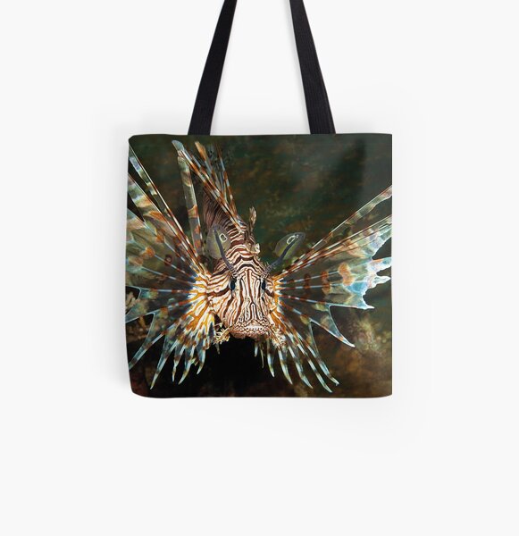 Feuerfisch | Frei schwimmend im weiten Meer | Allover-Print Tote Bag