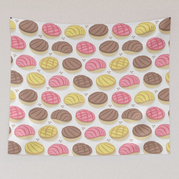 Item preview, Mexican conchas // white background pink brown and yellow pan dulce designed and sold by SelmaCardoso.