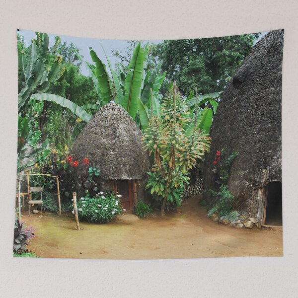 Item preview, Cabañas y jardines tropicales de la aldea Dorze, Etiopía, África designed and sold by worldways.