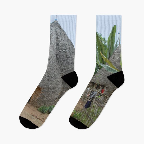 Item preview, Dorse Village Bamboo Houses Street, Etiopia, Africa designed and sold by worldways.
