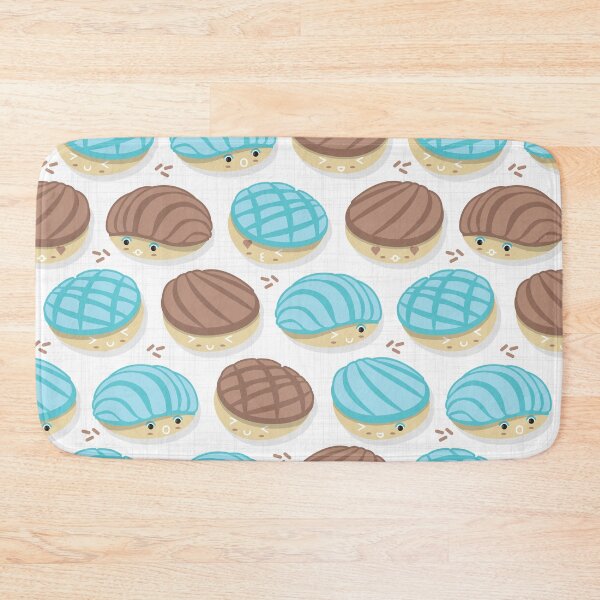 Item preview, Conchas mexicanas kawaii // pan dulce fondo blanco azul y cafe designed and sold by SelmaCardoso.