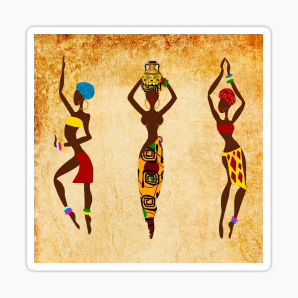 Vista previa del artículo con la obra «Arte de mujeres africanas bailando», diseñado y vendido por bambino12345678.
