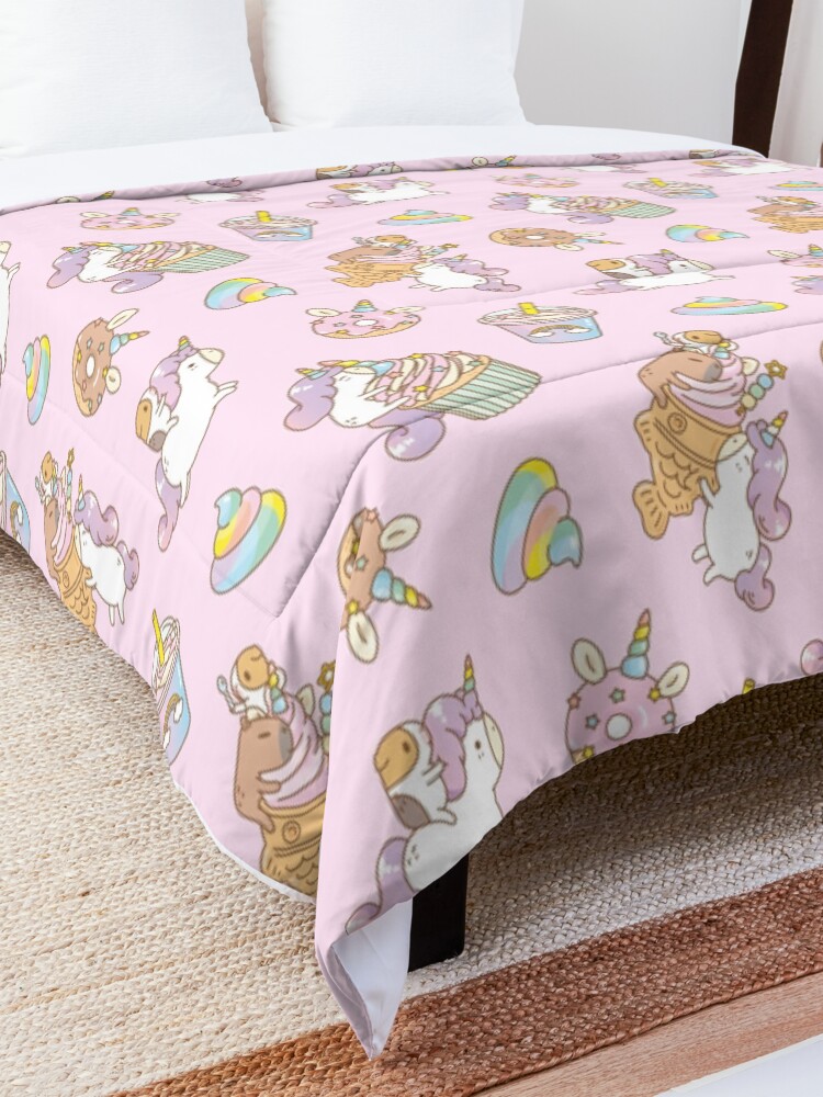 Alternate view of Bubu the Guinea pig, Unicorn Party Comforter