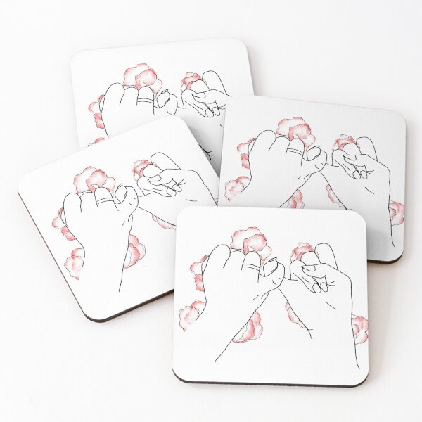 Item preview, Pinky swear watercolor flowers designed and sold by soqhiee.