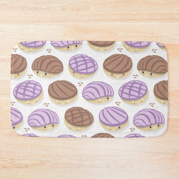 Item preview, Conchas mexicanas kawaii // pan dulce fondo blanco violeta morado y cafe designed and sold by SelmaCardoso.
