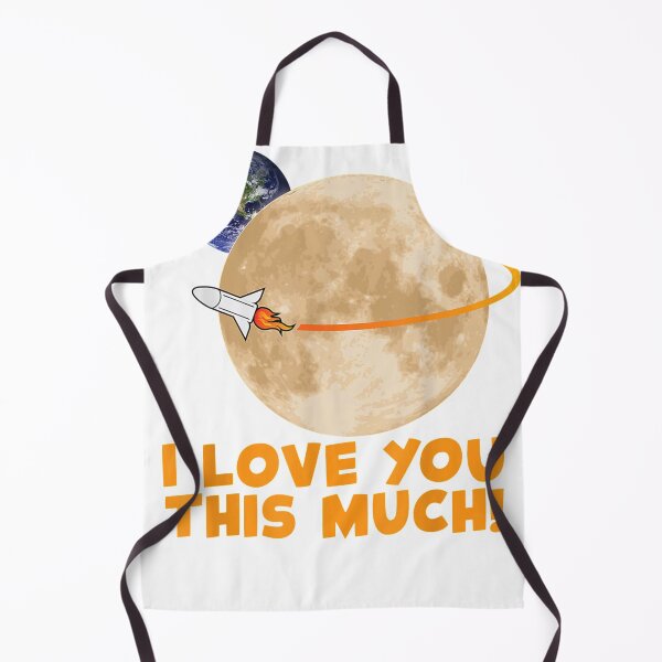 Item preview, Cute I Love You this much! Spaceship Earth and Moon Love designed and sold by DaireShitrig.
