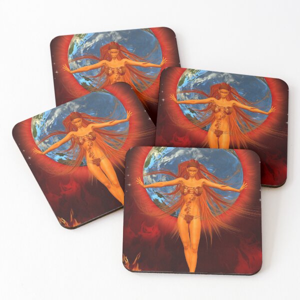 Item preview, Earth Goddess of Fire, fantasy art designed and sold by LoneAngel.