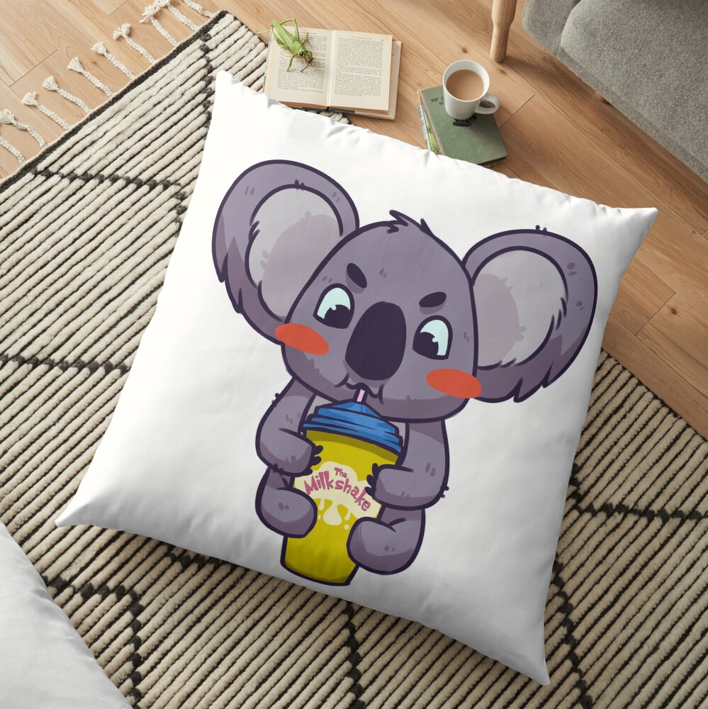 Koala bebiendo un batido Cojines de suelo