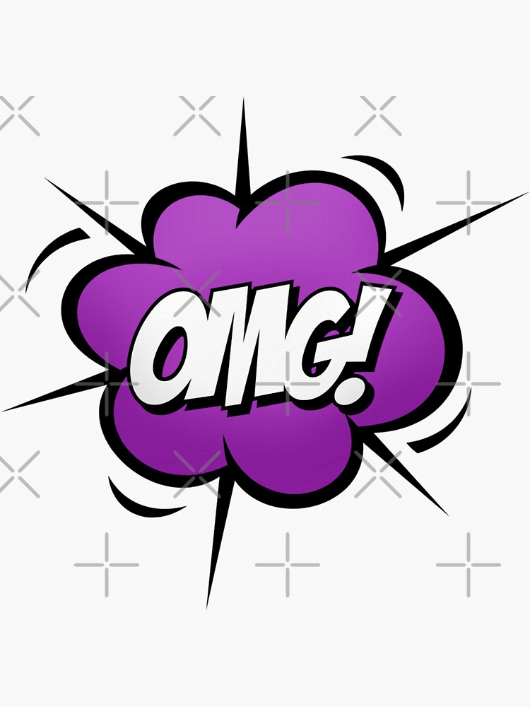 Omg Comics Speach Bubble Super Heroes Unite Collection Sticker For Sale By Pinkaudi 