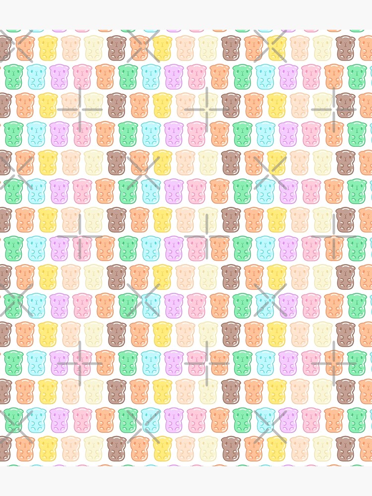 Rainbow Gummy Candy Guinea Pigs Pattern by Miri-Noristudio