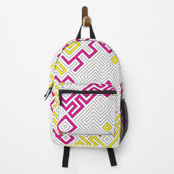 Item preview, Yellow and Pink Geometric Labyrinth Background designed and sold by parazitgoodz.