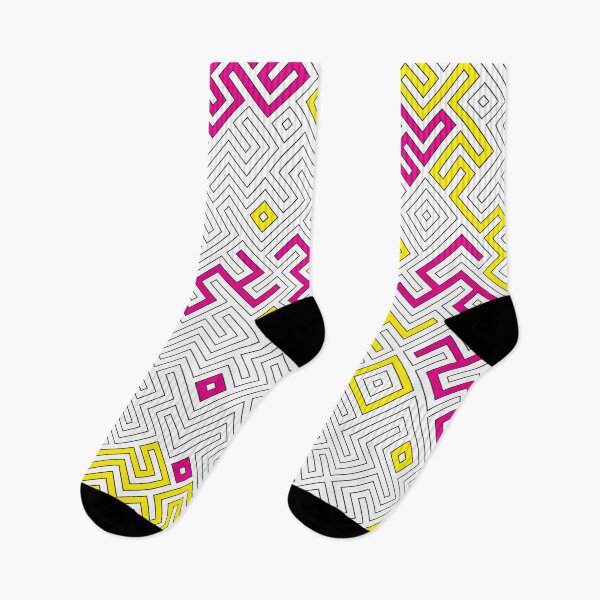 Item preview, Yellow and Pink Geometric Labyrinth Background designed and sold by parazitgoodz.