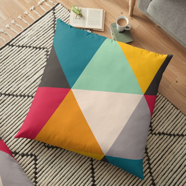 Colourful Geometric Triangles (2012) Floor Pillow