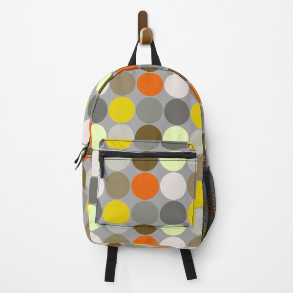 Item preview, Mid-Century Giant Dots, Gray, Gold and Orange  designed and sold by Marymarice.