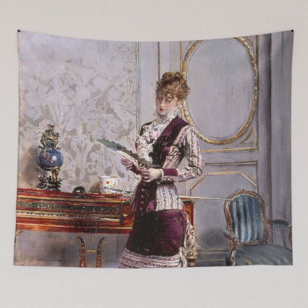 Item preview, A Lady Admiring a Fan - Giovanni Boldini -1878 designed and sold by CJET.