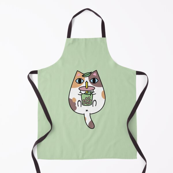Item preview, Calico Cat with Boba Tea designed and sold by Miri-Noristudio.