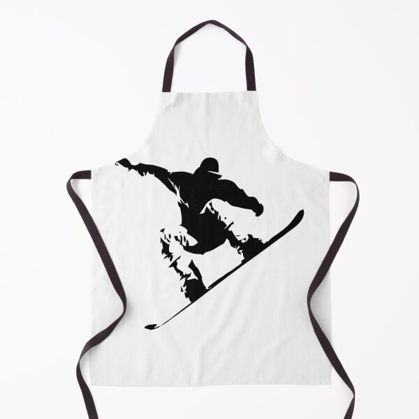Item preview, Snowboarding Black on White Abstract Snow Boarder designed and sold by podartist.