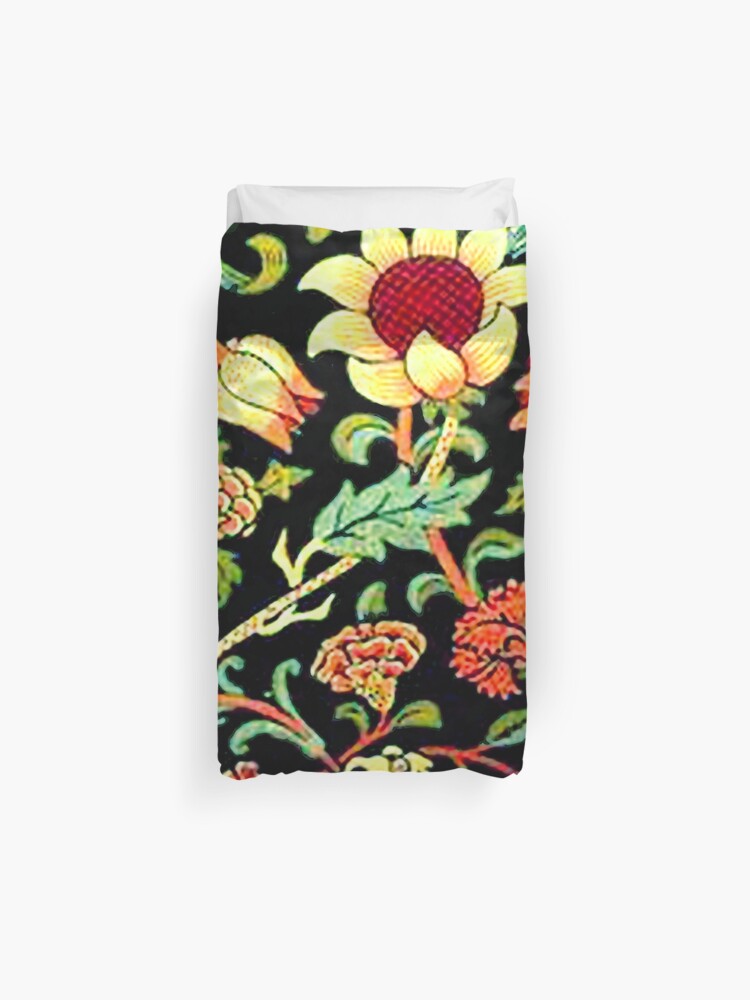 William Morris Sunflower Floral Wallpaper Duvet Cover By Bragova Redbubble