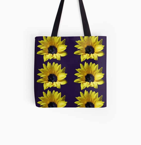 Joyful Sunflower Collage All Over Print Tote Bag