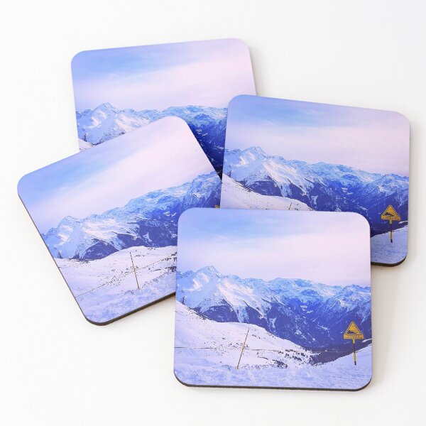 Item preview, La Plagne Mountain Avalanche Warning Skiing Artwork  designed and sold by JollyKRogers.