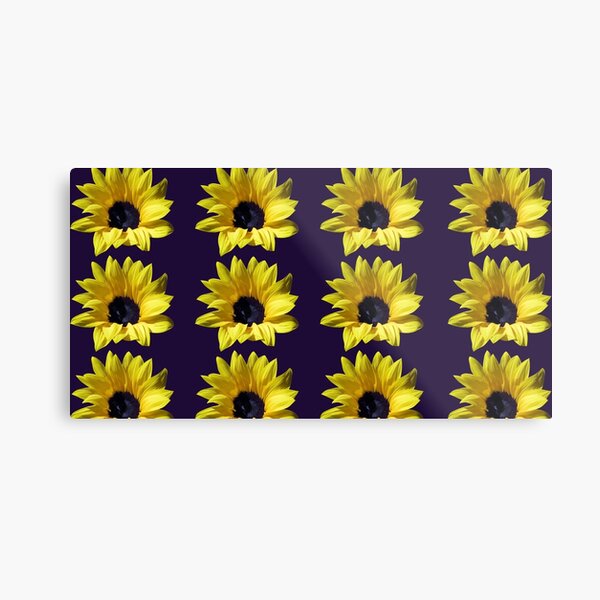 Joyful Sunflower Collage Metal Print