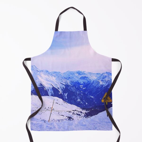 Item preview, La Plagne Mountain Avalanche Warning Skiing Artwork designed and sold by JollyKRogers.