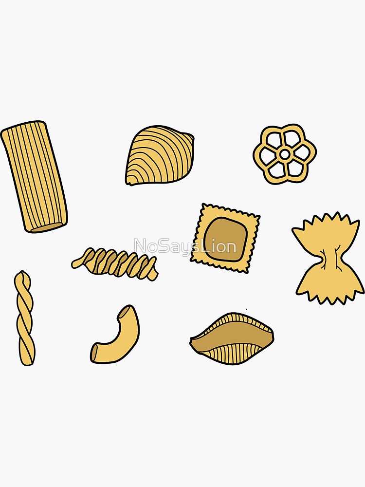 Thumbnail 3 of 3, Sticker, Pasta Sticker Pack designed and sold by NoSaysLion.