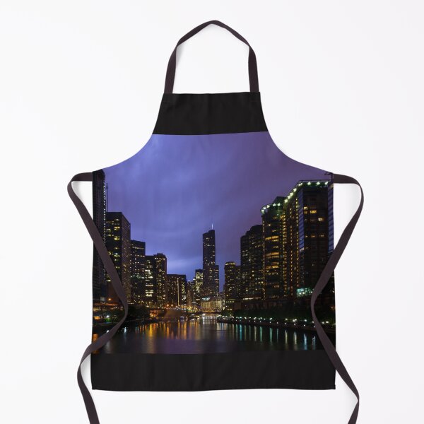 Item preview, Lightning Over Chicago River designed and sold by mljdwhite.