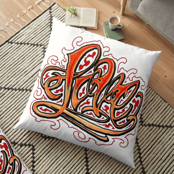 Love or hate but there should be more love Floor Pillow