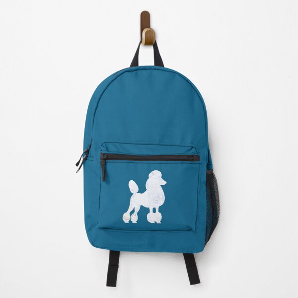 Item preview, white and blue poodle designed and sold by ThePoodleandCo.