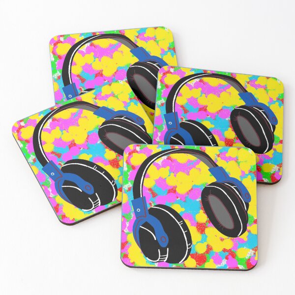 Item preview, Headphones Pop Colour/Color Tie Dye Background Funky designed and sold by IBMClothing.