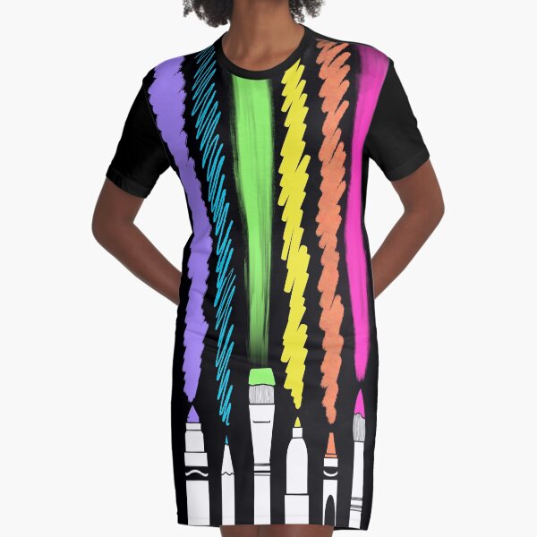 Dark Art Day Graphic T-Shirt Dress