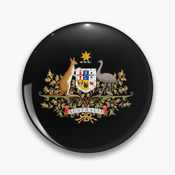 Item preview, Australian Commonwealth Coat of Arms on Black designed and sold by podartist.